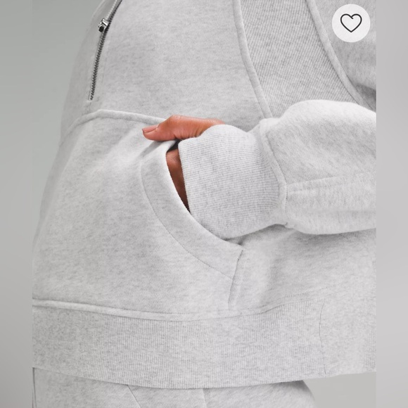 Lululemon oversized half-zip hoodie light grey, size XS/S - Picture 3 of 9